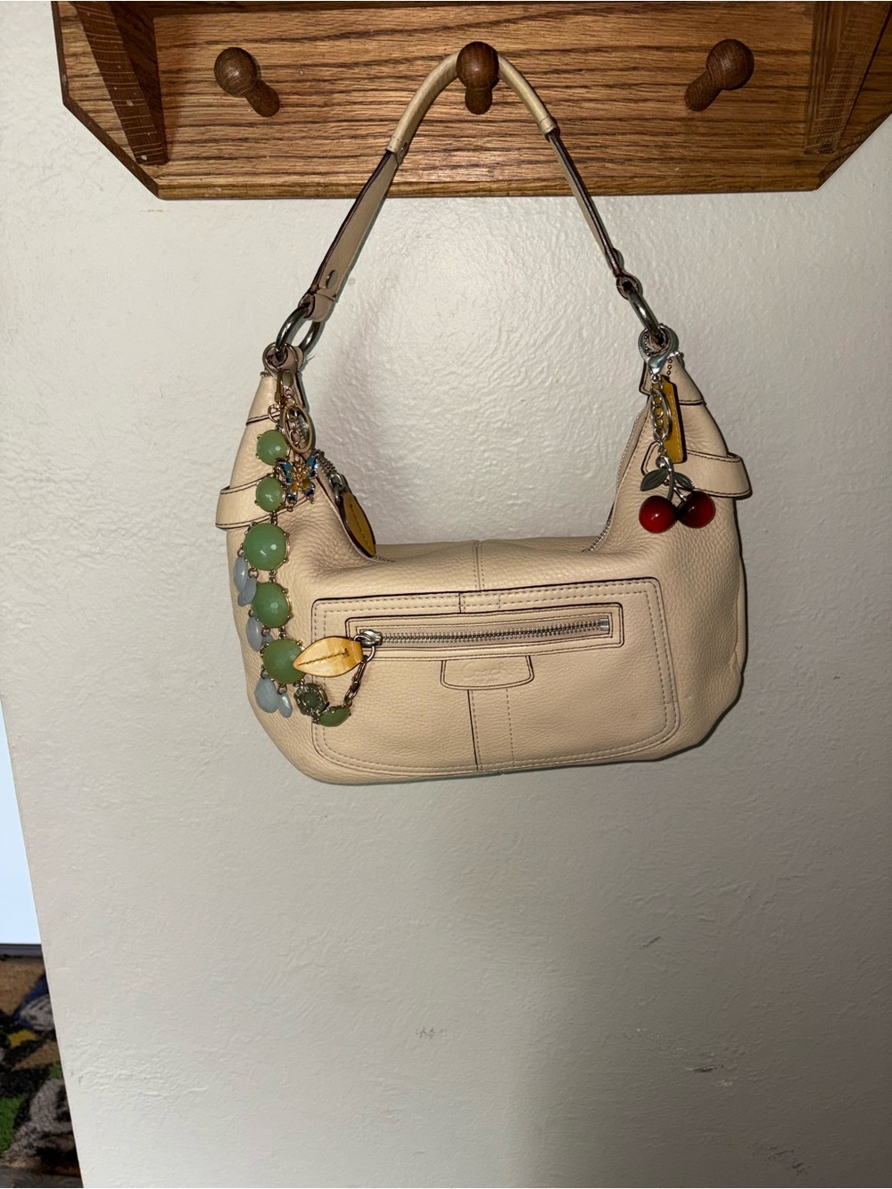 Coach Cream Leather Hobo